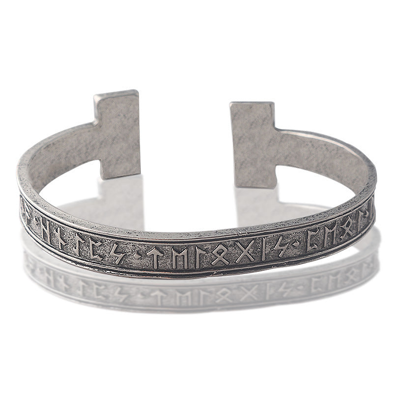 Venta al por mayor Pulsera de aleación de runas vikingas para hombres